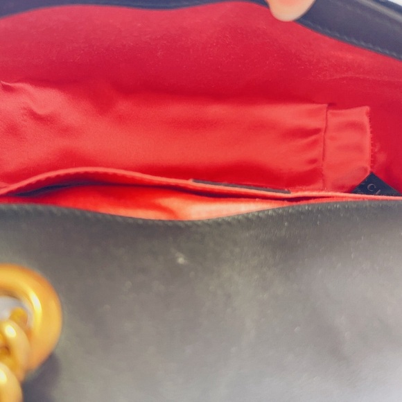GUCCI Velvet GG Marmont Mini Matelasse Shoulder Bag - Picture 6 of 7